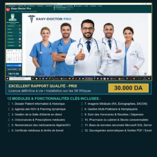 Easy-Doctor Pro – Logiciel de Gestion Cabinet Médical & Multi-Praticiens