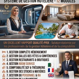 Easy-Hotel Pro — ERP PMS Hôtelier Complet (12 Modules)